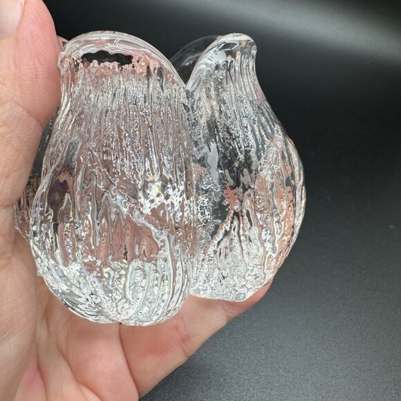 Kosta Boda Sweden ROSEBUD Crystal Votive Tea Light Candle Holder ~ Mats Jonasson - Picture 3 of 7